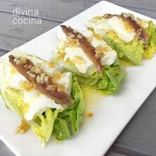 Cogollo con Anchoas y Ajos